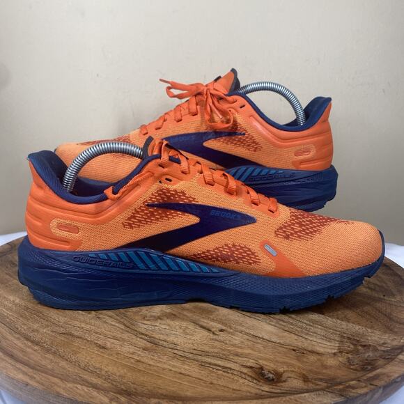 Brooks Launch GTS 9 Orange Mens Orange And Blue Size 10 D Running Shoes - Picture 5 of 9